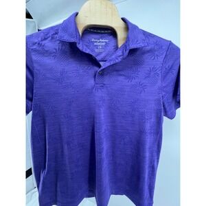 Tommy Bahama IslandZone Purple Pineapple Print Golf Polo Shirt Men's L/G